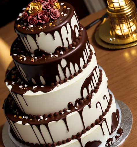 anime artwork cake chocolate, liquid splashes, chocolate white, intricate detail, lighting. 8k, highly detailed, . anime style, key visual, vibrant, studio anime, highly detailed