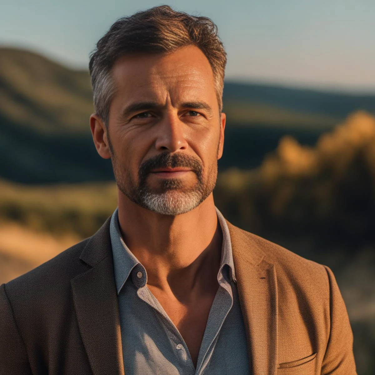 (Gorgeous Photo:1.3) of (Ultra detailed:1.3), 8k, masterpiece, ((ultra detailed:1.1)), natural skin texture, 8k textures, cinematic look, intricate,
handsome polish teacher, 45yo, rule of thirds, masterpiece, photography, ultra realism, realistic, outdoors, golden hour,