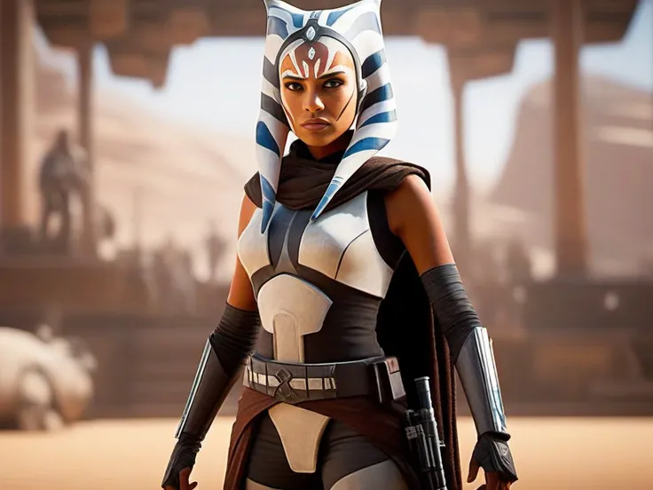 star wars,dynamic pose, ahsoka, imperial trooper,(( full body)),
unreal engine 5 render, a detailed matte photo, photorealism,
crystal clear,(high contrast),
(Gorgeous Photo:1.3) of (Ultra detailed:1.3), 8k, masterpiece, ((ultra detailed:1.1)), 16k textures, cinematic look, intricate,epic, UHD, DSLR, raw photo,
<lora:sdxl_lora_ahsoka:0.3>