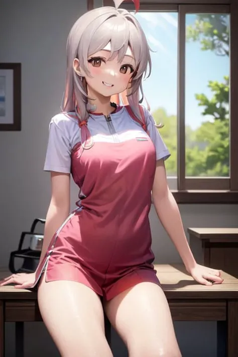 masterpiece, best quality, highres, smile <lora:mahiro_oyama_pruned:1.0>