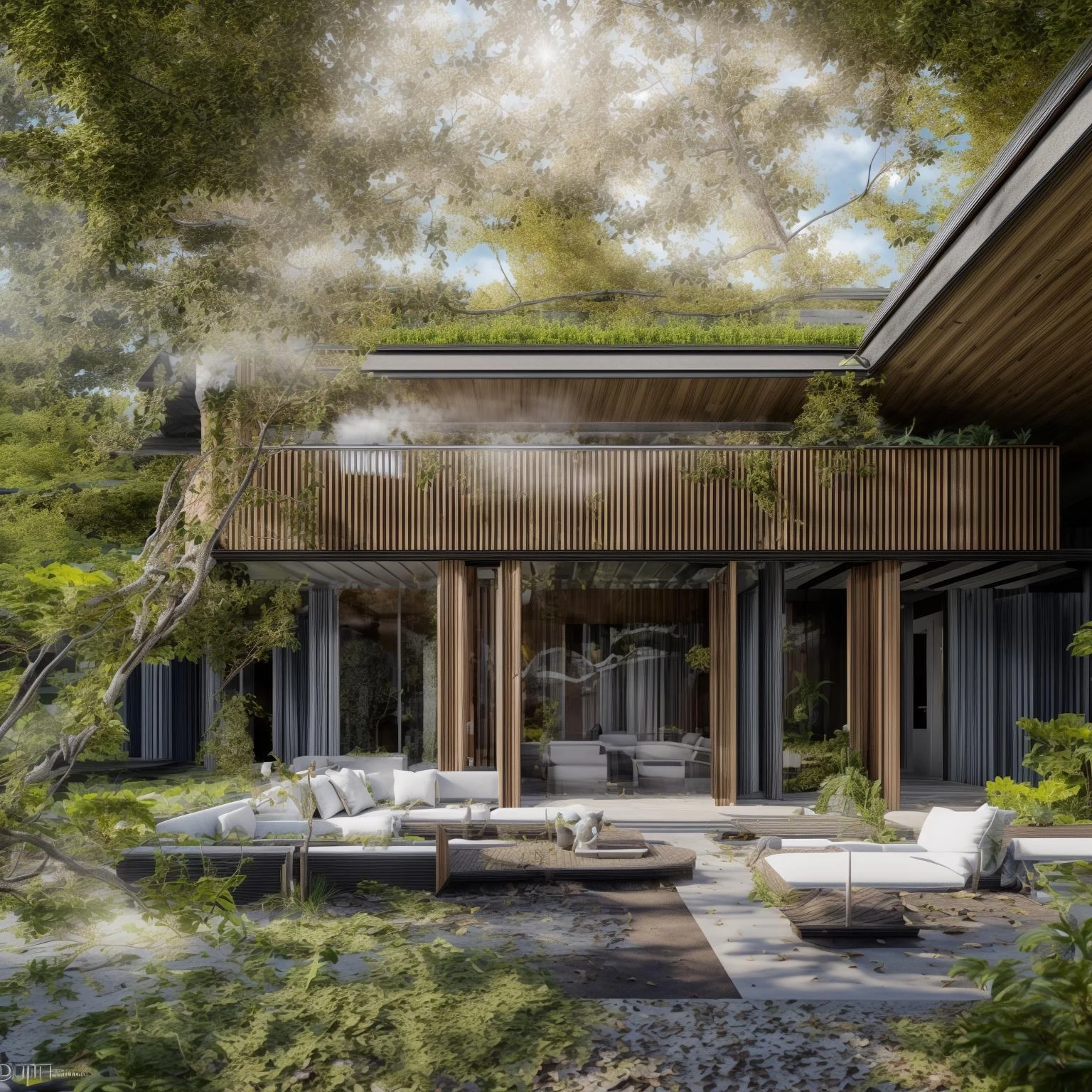 dvArchModern, 85mm, f1.8, portrait, photo realistic, hyperrealistic, orante, super detailed, intricate, dramatic, sunlight lighting, shadows, high dynamic range, house, masterpiece,best quality,(8k, RAW photo:1.2),(( ultra realistic)), modernvilla, blackandwhite, trees, vine, architecture, building, cloud, vivid colour, masterpiece,best quality,super detailed,realistic,photorealistic, 8k, sharp focus, a photo of a building, wood, <lora:villa01_architecture_SDlife_Chiasedamme:0.6>
<lora:more_details:0.6> <lora:add_detail:0.6> <lora:house_architecture_Exterior_SDlife_Chiasedamme:0.5>