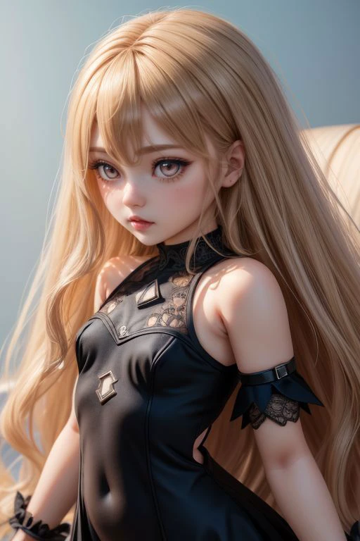 <lora:AtomicHips2:0.75>, <lora:Bjd Doll :0.4>, <lora:add_detail:0.5>, <lora:evileye:0.70>,evileye, bjddolls, shy, (fullbody:0.75), 3d, big head, Wearing a Lace Teddy with Cut-Out Details and Adjustable Straps