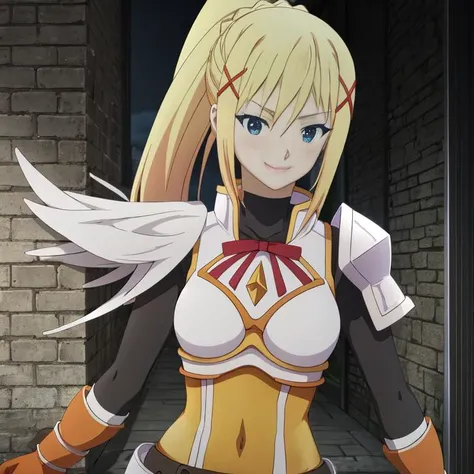 <lora:Dknss-KJ, armor, shoulder armor, x hair ornament, gloves, hair ornament -darkness konosuba-:1>(Dknss-KJ, armor, shoulder armor, x hair ornament, gloves, hair ornament, official style, style parody)