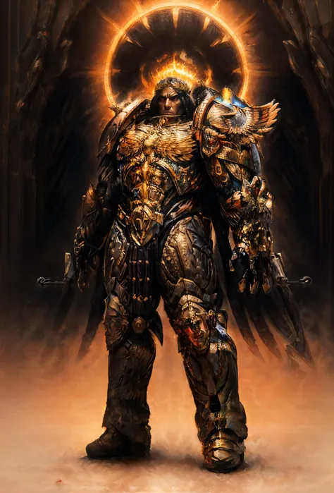 <lora:efm-l1:0.8> <lora:epi_noiseoffset2:0.5> <lora:CrysisNanosuit:0.8> emperor of mankind,male,in black and gold nanosuit,golden leaf crown,unreal,masterpiece,photorealistic,realistic,heroic,eagle iconography,imperial,empire,Himalayas background,flaming sword,muscular,strong man,black hair,well shaped face,8k,extreme detail, (Extremely Detailed Oil Painting:1.2), glow effects, godrays, Hand drawn, render, 8k, octane render, cinema 4d, blender, dark, atmospheric 4k ultra detailed, cinematic sensual, Sharp focus, humorous illustration, big depth of field, Masterpiece, colors, 3d octane render, 4k, concept art, trending on artstation, hyperrealistic, Vivid colors, extremely detailed CG unity 8k wallpaper, trending on ArtStation, trending on CGSociety, Intricate, High Detail, dramatic, detailed skin texture, (blush:0.5), (goosebumps:0.5), subsurface scattering