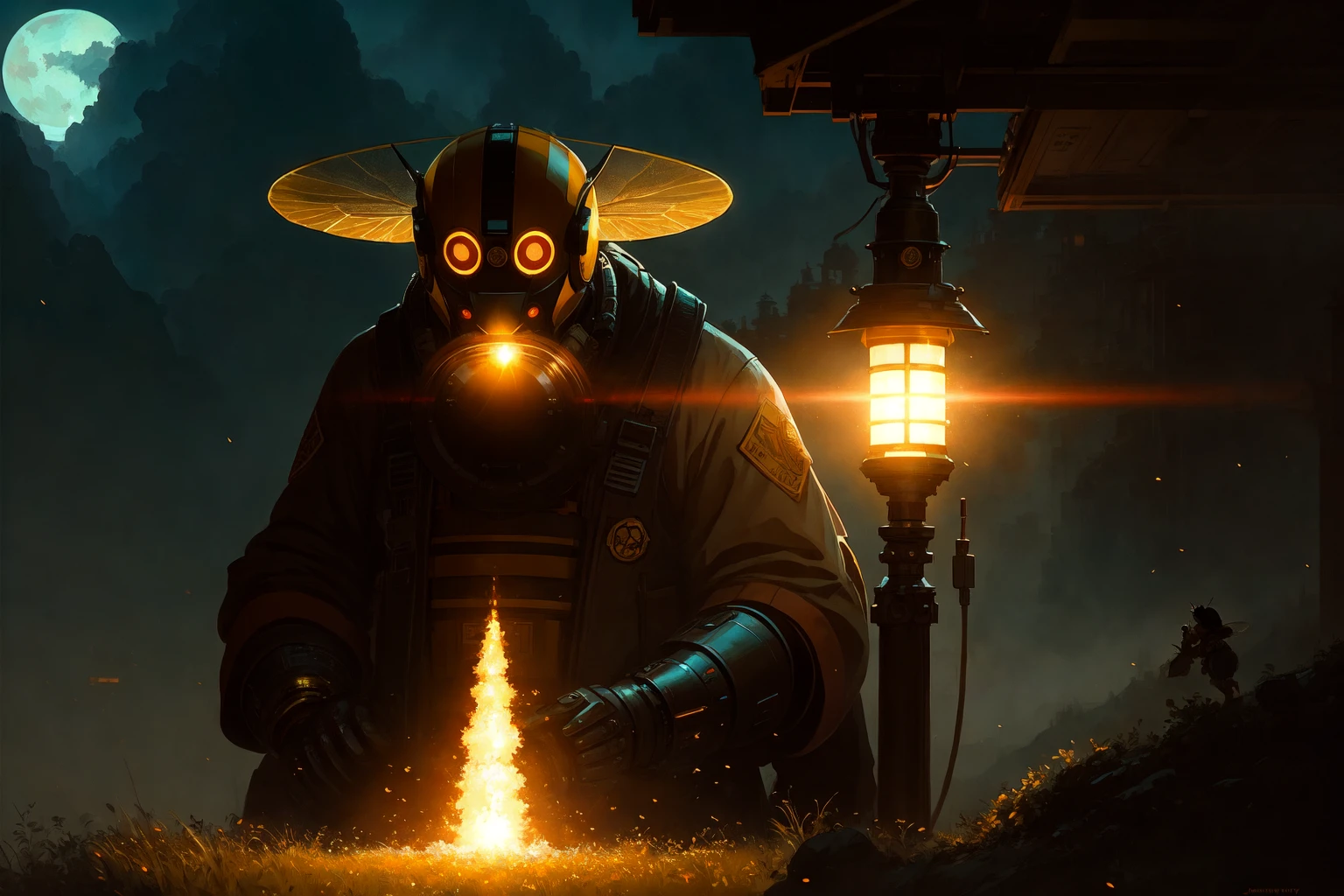 a praise bee, holy bee, praying bee, a bee who is praying, godrays, the sun illuminating the holy bee, a bee glowing with holyness, shining halo, a beeliever,
modelshoot style, (extremely detailed CG unity 8k wallpaper), photo of the most beautiful artwork in the world, professional majestic oil painting by Ed Blinkey, Atey Ghailan, Studio Ghibli, by Jeremy Mann, Greg Manchess, Antonio Moro, trending on ArtStation, trending on CGSociety, Intricate, High Detail, Sharp focus, dramatic, photorealistic painting art by midjourney and greg rutkowski,