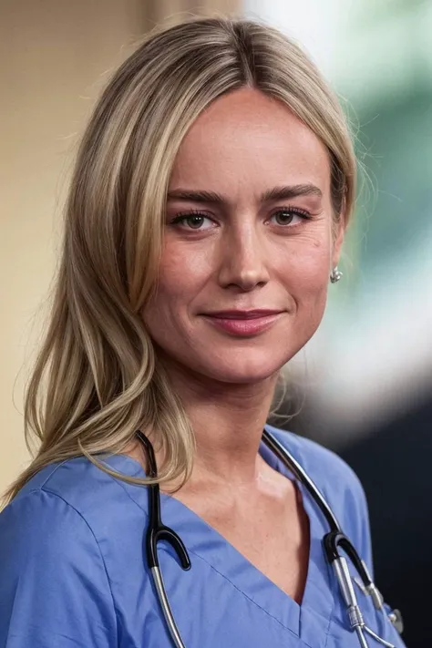 1girl, solo, portrait of a nurse wearing blue scrub, smile, at hospital, looking at viewer, (blurry background), soft lighting, masterpiece, best quality, ultra-detailed, ultra high res, (photorealistic:1.4), raw photo, (realistic:0.2), 8k HDR, f1.4, 40mm, photorealistic, raw, 8k, textured skin, skin pores, intricate details
<lora:skin_texture_v2:0.5> <lora:epiCRealismHelper:0.8> <lora:bl89_us_lora_v03:1> bl89, blonde hair <lora:PAseer-SD15-LCM Quick:1>