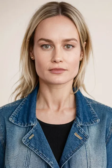 1girl, solo, portrait, denim jacket, looking at viewer, simple white background, masterpiece, best quality, ultra-detailed, ultra high res, (photorealistic:1.4), raw photo, (realistic:0.2), 8k HDR, f1.4, 40mm, photorealistic, raw, 8k, textured skin, skin pores, intricate details
<lora:epiCRealismHelper:0.4> <lora:PAseer-SD15-LCM Quick:1> <lora:brie_larson_lora_v02:1> brie89, blonde hair