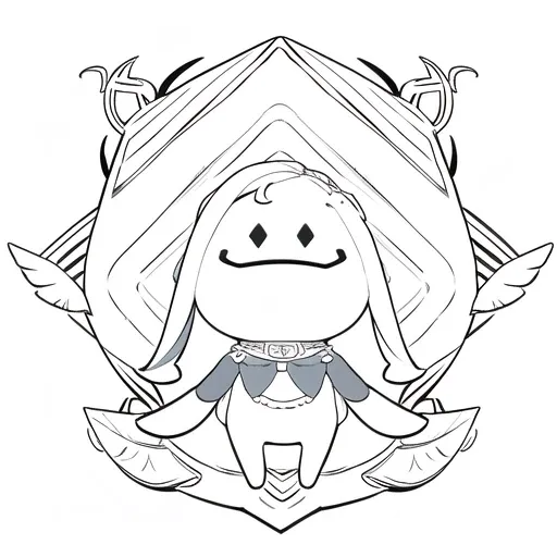 1 lannalo , white  color, flat color <lora:lannaluo-000010:0.8> <lora:animeLineartStyle_v20Offset:0.9>