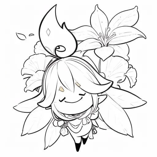 1 lannalo , smile, leaf, flat color<lora:lannaluo-000010:0.8> ,<lora:animeLineartStyle_v20Offset:0.7>