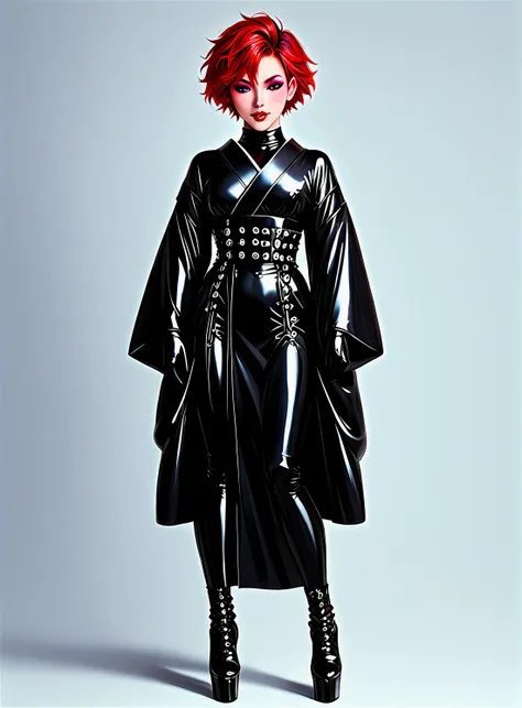 score_9, score_8_up, score_7_up, lineart, lineart art style,
Rubber Emilly, Short Hair, Red Hair, wearing a black kimono, eyeshadow, full body shoot, glooves
extremely detailed,
<lora:geisha:1> <lora:Rubber_Emily:1>