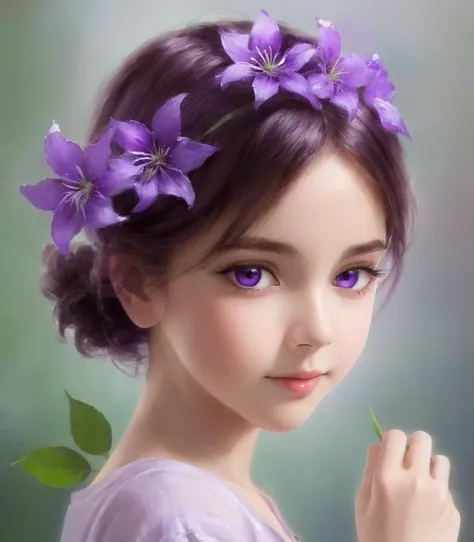 1girl,solo,best quality, high quality, masterpiece, 
 flower, purple flower, <lora:Purple Dom SDXL-000001:0,.8>