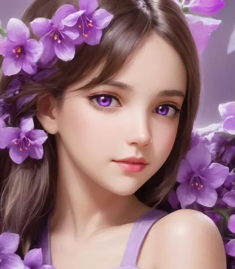 1girl,solo,best quality, high quality, masterpiece, 
 flower, purple flower, <lora:Purple Dom SDXL-000001:0,.8>