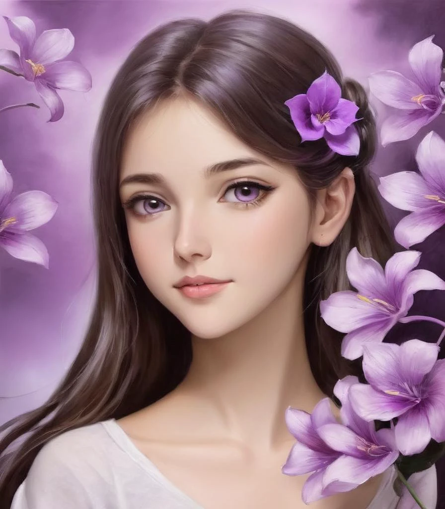 1girl,solo,best quality, high quality, masterpiece, 
 flower, purple flower, <lora:Purple Dom SDXL-000001:0,.8>