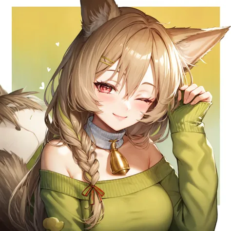 masterpiece, best quality, 1girl, solo, effect, multicolored background, <lora:bea2-000002:1>, Beanstalkdress, sweater, little smile, [[[half-closed eyes]]],animal_ears,lady_smoking
