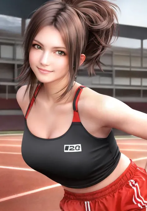 light blush,smile,detailed pupils,cowboy shot,
( (black sportswear),running track, ,)
looking at viewer,beautiful woman girl,(skindentation:1.2), shiny skin,
best quality, ultra high res, (photorealistic:1.4), <lora:Kaihime-000014:0.9>