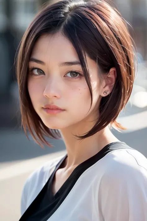 dressed, (photo realistic:1.4), (hyper realistic:1.4), (realistic:1.3),
(smoother lighting:1.05), (increase cinematic lighting quality:0.9), 32K,
1girl,20yo girl, realistic lighting, backlighting, light on face, ray trace, (brightening light:1.2), (Increase quality:1.4),
(best quality real texture skin:1.4), finely detailed eyes, finely detailed face, finely quality eyes,
(tired and sleepy and satisfied:0.0), face closeup, t-shirts,
(Increase body line mood:1.1), (Increase skin texture beauty:1.1)
<lora:sd-No.182-000018:0.6>