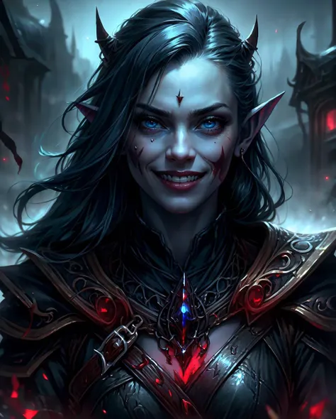 drow, dark elf, colored skin, dark skin, blue skin, grey skin, pointy ears, blue eyes,(evil smile:1.2), ,BloodMagic, (perfect details:1.2), landscape, background, abstract, , (in night time:1.2) (8k) (best quality:1.4), (masterpiece:1.3), ultra-detailed <lora:add_detail:0.7> <lora:BloodMagic-20:1> <lora:drow_offset:0.8>, (photorealistic:1.4),masterpiece, absurdres, highres, realistic, raw photo ,8k best quality, high quality, max quality