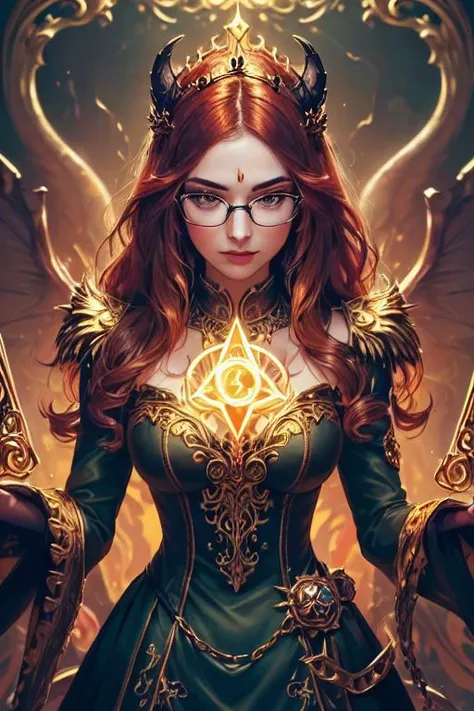 (nerdy demon king) with [golden|red] wilde,messy hair,  BREAK perfect detailed face, haughty face, glasses, detailed eyes, highly detailed,  glowing yellow eyes, baroque dress long laced [gold | red] dress), medium muscles, chains, BREAK ((  [green | yellow | blue]  color of spell casting  )), ((holding [human | creature] body parts )), in slime hell, acid pools, rusted metal, [creature | human] skulls, (illustration:1.1), (perfect details:1.1), landscape, background,(intricate details, hyperdetailed:1.15) abstract, hard lighting, rim lighting,  (8k) (best quality:1.4), (masterpiece:1.3), ultra-detailed  <lora:add_detail:1>   <lora:epi_noiseoffset2:1>,intricate artwork, sharp, 8k, breathtaking, crystalline, , filigree, hyperrealism, lush detail, poster, perfectionism, sharp focus, <lora:detail_slider_v4:2> <lora:eyes:1><lora:Elixir:1>