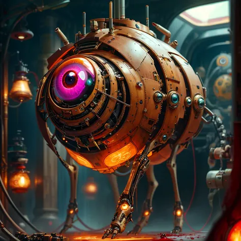 <lora:Reel_mechanical_parts_v_1_3:1> reelmech, mechanical parts, bio-mechanical-eye-ball, (blood vessels connected to tubes),dynamic view
