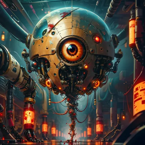 <lora:Reel_mechanical_parts_v_1_3:1> reelmech, mechanical parts, terminator-bio-mechanical-eye-ball, (blood vessels connected to tubes),dynamic view