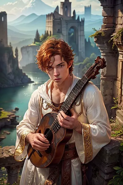 (1boy), dungeons and dragons (bard), playing a fantastic detailed magical lute glowing with magic energy, BREAK,natred hair, dashing, handsome, daring, adventures, eyes glowing with power,  (rococo, ornate, [white | golden] ephemeral translucent billowing robe), dynamic pose, dynamic angle,rugged middle aged 50 year old scoundrel, battle hardened, masculine aura, relaxed design, (ancient ruins), (rich environment),detailed background, fantasy background, realistic, photorealistic, ultra realistic, 8k, (illustration:1.1), (perfect details:1.1), landscape, background, abstract, hard lighting, rim lighting, (8k) (best quality:1.4), (masterpiece:1.3), ultra-detailed <lora:add_detail:1> <lora:Reel_WHorror_1_2_9_ReWo_n:1>
landscape, background,(intricate details, hyperdetailed:1.15) abstract, hard lighting, rim lighting,  (8k) (best quality:1.4), (masterpiece:1.3), ultra-detailed  <lora:add_detail:1>   <lora:epi_noiseoffset2:1>,intricate artwork, sharp, 8k, breathtaking, crystalline, , filigree, hyperrealism, lush detail, poster, perfectionism, sharp focus, <lora:detail_slider_v4:2> <lora:eyes:1><lora:Elixir:1>