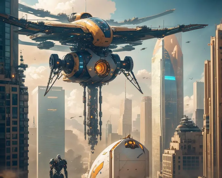 <lora:Reel_mechanical_parts_v_1_3:0.6>, reelmech, mechanical parts, a personal-flying-space-vehicle is flying amongst the futuristic-skyscraper, (photorealistic:1.2), (bokeh), (best quality), (detailed skin), (intricate), (8k) (HDR), (cinematic lighting), (sharp focus)