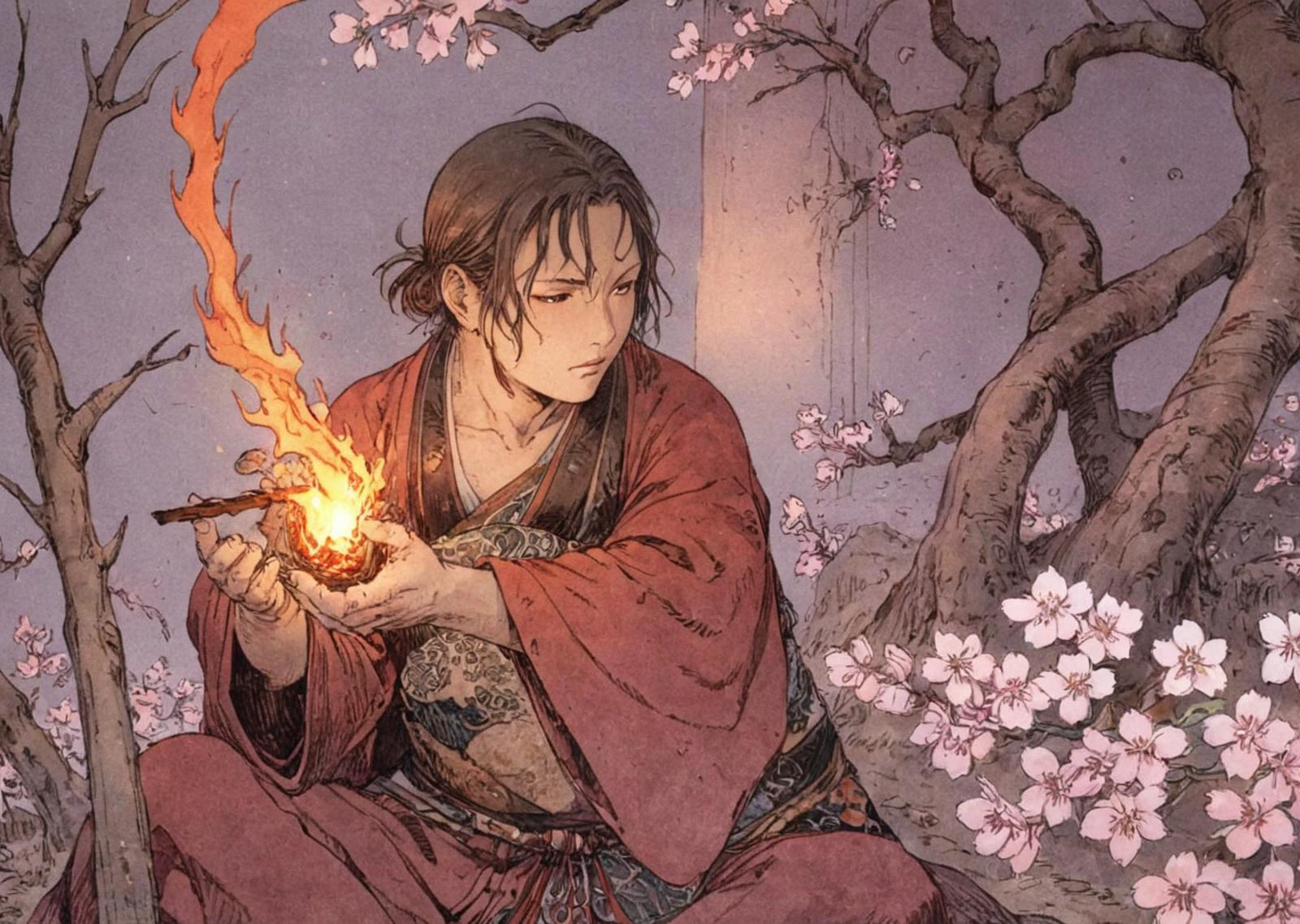fantasy illustration,anime,art by Tsutomu Nihei,manga,oil paint;
closeup,Firebender,princess,intricate red tattoos,using fire powers to melt metal with his hands,kamekameha,fire storm,mini tornado,edo period japan,cherry blossom tree;, <lora:moebzxl:0.5>, by moebius, masterpiece, best quality, intricate, highly detailed:1.1, drawing, concept art by Jean Giraud, a photograph of <lora:diffused light style:0.5>
A Diffused light of, <lora:hand 4:0.3>, <lora:joelle0:1>,Laura Prepon,woman,
