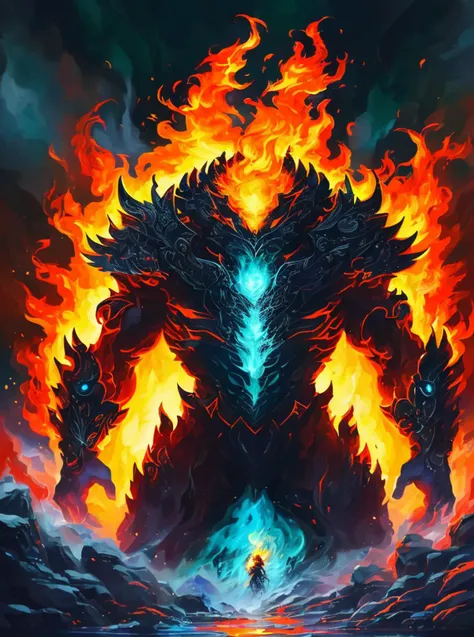illustartion,digital art,action scene, <lora:Elements-000008:0.65>  elemental, monster, fire, action,8k uhd, high quality, (intricate details:0.9), (hdr, hyperdetailed:1.2),[cory loftis, strobist, pascal campion::0.2]