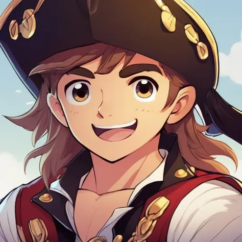 A cute pirate boy wearing a pirate hat
,ExCRedmAF <lora:ExplosionCartoon-ExCRedmAF:1>