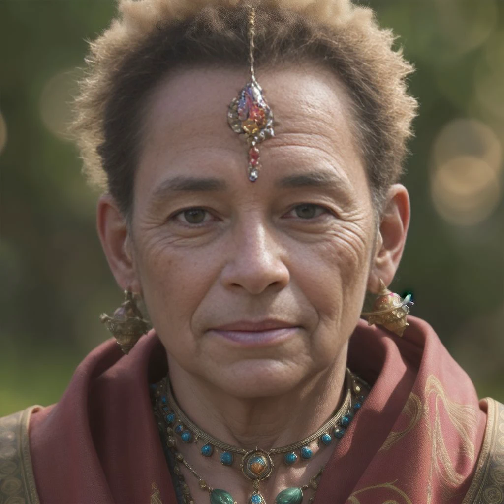 (masterpiece:1.2) (photorealistic:1.2) (bokeh) (best quality) (detailed skin:1.3) (intricate details) (8k) (HDR) (cinematic lighting) (sharp focus)
art photo portrait of a tribal elder