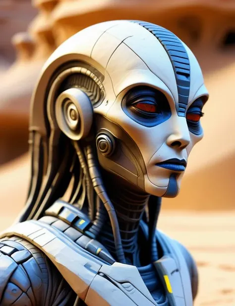 (masterpiece:1.2), ((digital art,realistic)), (hyper detailed),DonMS4ndW0rldXL, made of sand or sandstone, desert people, scifi,<lora:DonMS4ndW0rldXL-000008:0.8>