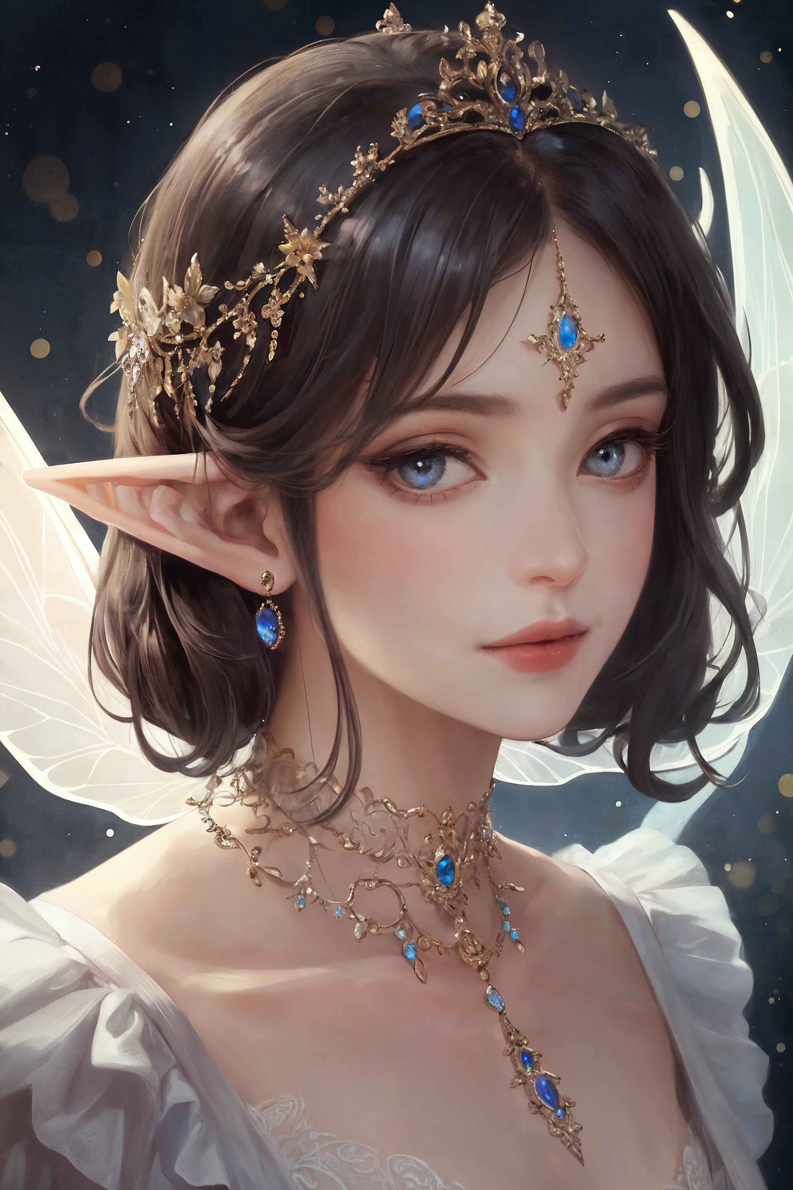 <(masterpiece, realistic:1.3), (extremely intricate:1.2)>, (photorealistic:1.4), (extremely delicate), (ultra realistic:1.3), (award-winning photography), hyperrealistic photography, extremely detailed CG unity 8k wallpaper, HDR, RAW photo, dslr,
fabulously beautiful fairy elf, luminous wings, cute, 8k, ((masterpiece)), (best quality), (detailed), Beautiful, big, lovely eyes, Beautiful, goddess, nature girl, queen, Hyper realistic, HD, cards,
art by darren aronofsky,
(photographed on a Canon 5D Mark IV with Canon 8-15mm fisheye lens, 1/50th, f/11, ISO 320),