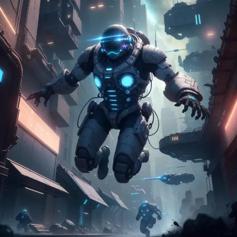<lora:Type3Tech-21:0.8>, type3tech , scifi, type 3 civilization ,
neon lights, city ally , army , war, epic fight , jumping in the air,