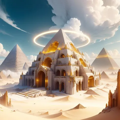 <lora:BlessedTech-20:0.8>, blessedtech ,scifi,radiant, golden,
desert, pyramid \(structure\),blue sky,