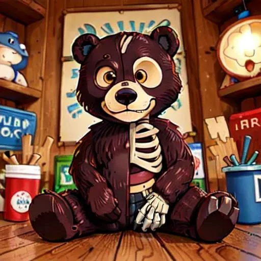 score_9, score_8_up, score_7_up, there is a toy bear dressed in purple and a toy car, grogu, anthropomorphic samurai bear, epic titan lovable bear whimsical cartoon character, thanos as frodo baggins, half robot half bear, miniature bear, vinyl toy figurine, laughing bear musician, night time raid, action figurine toy, wizard holding a cage, portrait of anthropomorphic bear