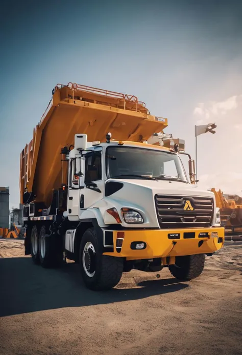cinematic photo construction truck <lora:KATO KR10H-L:1> . 35mm photograph, film, bokeh, professional, 4k, highly detailed