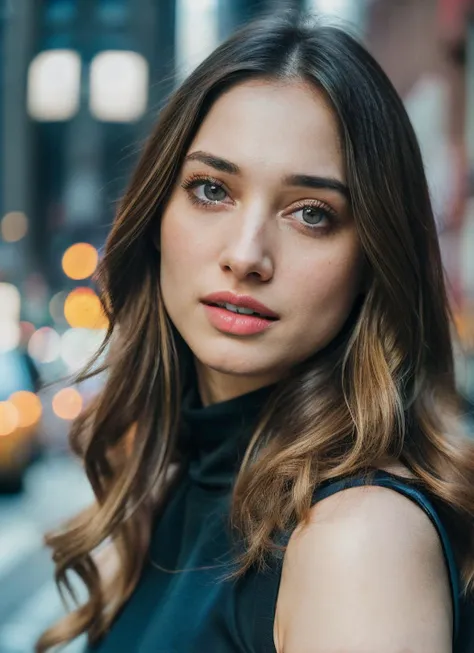 photo of sks woman, pale skin, working class in new york city, upper body, detailed skin, 20 megapixel, canon eos r3, detailed, detailed face, <lora:locon_tamannabhatia_v1_from_v1_64_32:1>