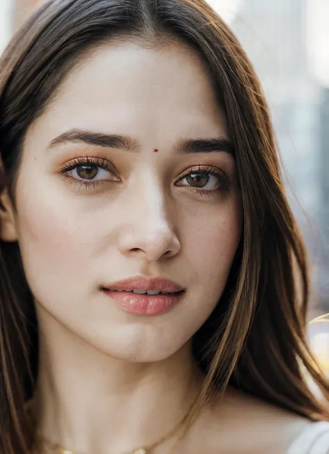 photo of sks woman, pale skin, working class in new york city, upper body, detailed skin, 20 megapixel, canon eos r3, detailed, detailed face, <lora:locon_tamannabhatia_v1_from_v1_64_32:1>