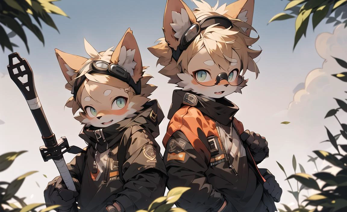 starry sky, sunset, depth of field, perfect lighting, light particles,(best quality),(masterpiece),(ultra detailed),sharp focus,light particles,<lora:40_niji:0.8> , niji, eyesgod, lightgreen_fur, furry, (upper body), rainbow, colorful flower, looking at viewer, blonde, galaxy, cloud_force, dusk, tree, bird, starfall, falling leaves, wind, <lora:nijiexp:0.6>, weapon, sheath, sheathed, scabbard, bandages,headband, feather, motion blur, goggles on head