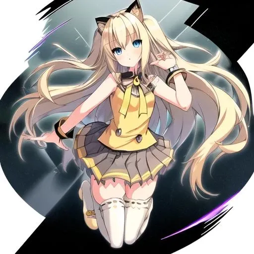 (School Swimsuit), Cute little loli,Tiny Lori,Small girl,,Childish face, Very fine clean face,Top quality, Big eyes,Straight Hair,Yellow hair,Crimson Eye,(Dark Room), Subtle light, Natural light,Soft lighting,Light from directly behind, (Are standing), Cute pose, Open your hands, Showing the whole body,Front view,Black background