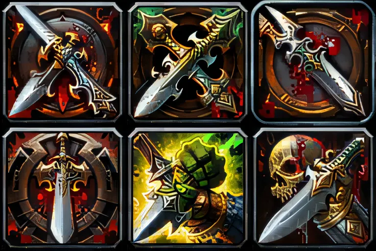 masterpiece, best quality, icon, spell, deathknight, blood, sword  <lora:IconSpellWow_Sharp:1>