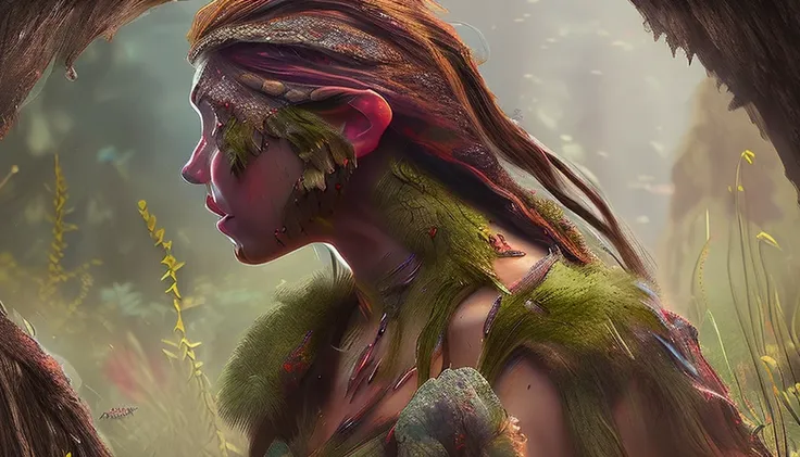 splash art, close-up portrait of a stunning jurassicpunk (cavemen girl|neanderthal woman) gathering berries, rusty dirty hair, dirty muddy face, ambient lighting, splash art, masterpiece, fantasy Art, high detail, freeze frame, movie still, action shot, trending on artstation, by Karol Bak, r/eyes