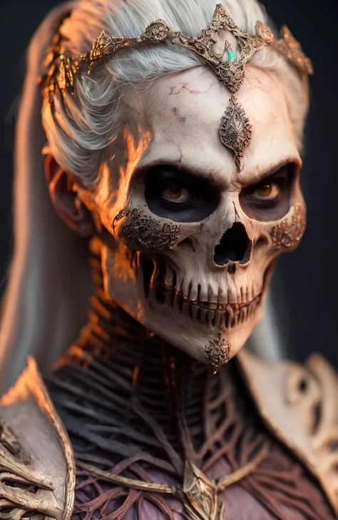 photo realistic, ultra details, natural light ultra detailed portrait of a female necromancer, (Style-Princess_SD2:1.2), skeleton face volumetric fog, Hyperrealism, breathtaking, ultra realistic, ultra detailed, cinematic lighting, highly detailed, breathtaking, photography, stunning environment, wide-angle