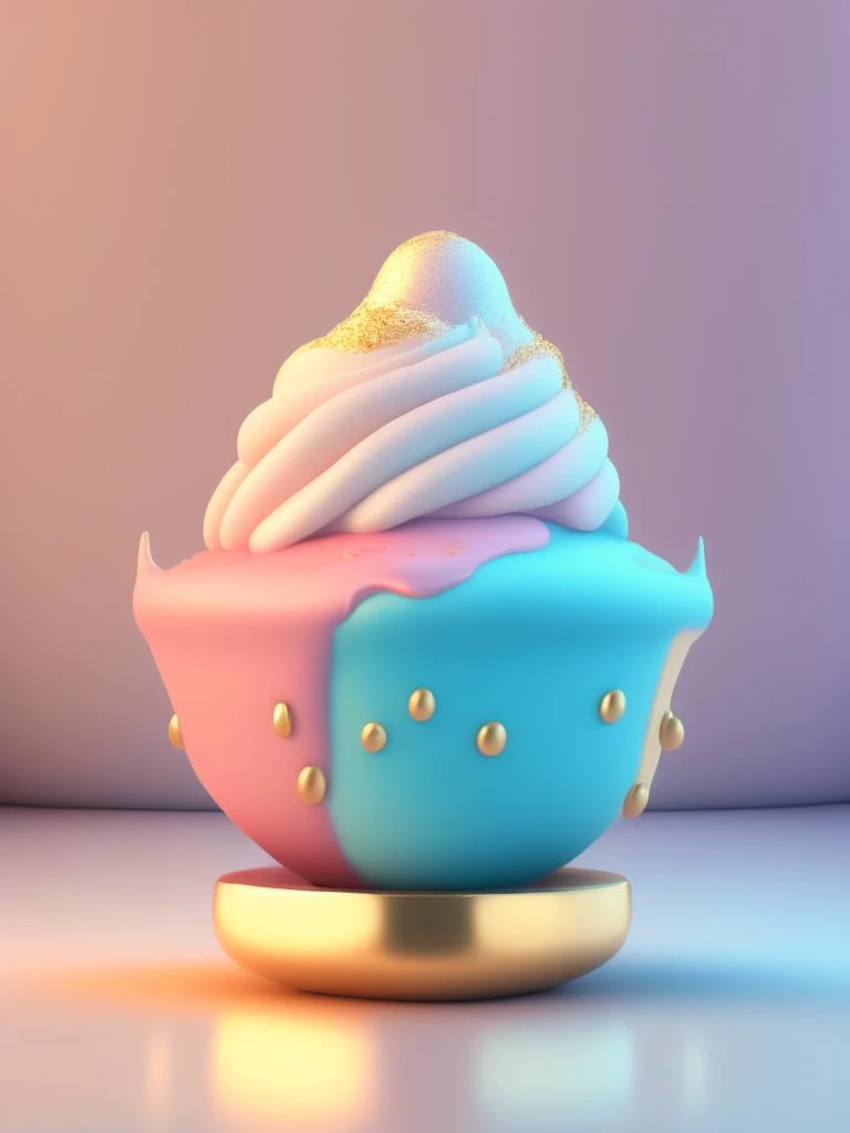 <lora:CuteClayEmojis:1>Art toy of a strawberry sundae dessert, whipped cream, ultra light touch of gold, gradient from light blue to light pink background, melted, fluffy, natural lighting, studio lighting, ultra detailed, ultra realistic, octane render, unreal engine, 3D render, 3d blender render, trending on polycount, physically based rendering, Eastman Kodak Color Negative film Portra 400 shot on Rolleiflex T, Rolleinar 1, ISO 400, F/22, 8K, HD, 3D