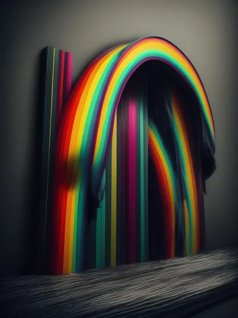 <lora:FelipePantone:1>dark monochromatic color steel rainbow, wallpaper, cinematic grading style