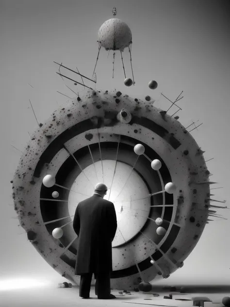 <lora:GilbertGarcin:1>Gilbert Garcin photograph by Jol-Peter Witkin