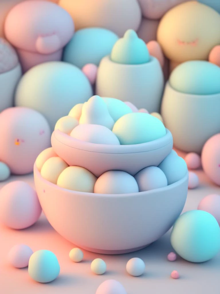 <lora:CuteClayEmojis:1>3D Video game console, kawaii toys, in the style of puffy puff puff, kawaii, backdrop , background, daylight, depth of field, muted and pastel colors, low view angle, simple, minimalist, floor, wide angle, low view, pastel, faded, 1980's, toys, cute toys in the background
