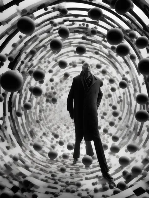 <lora:GilbertGarcin:1>by black white Misha Gordin style photography
