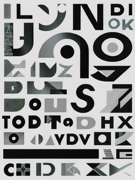 <lora:JonathanBarnbrook:1>a black and white photo of many different types of letters and numbers on a black background by Jonathan Barnbrook