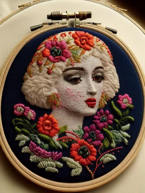 <lora:NEEDLEPOINT:1>NEEDLEPOINT style underground music silk embroidery, intricate